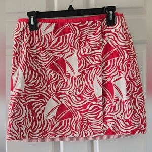 NWT Vineyard Vines Button Wrap Reversible Short Skirt, Size 6